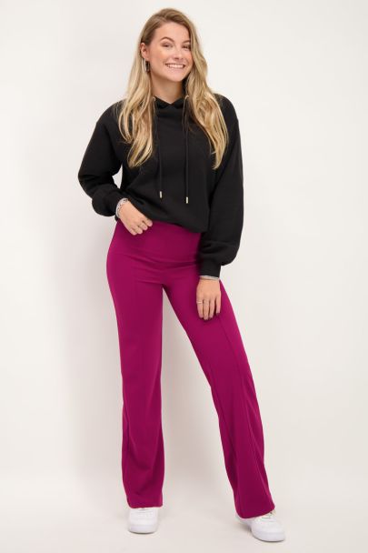 Purple straight fit pants