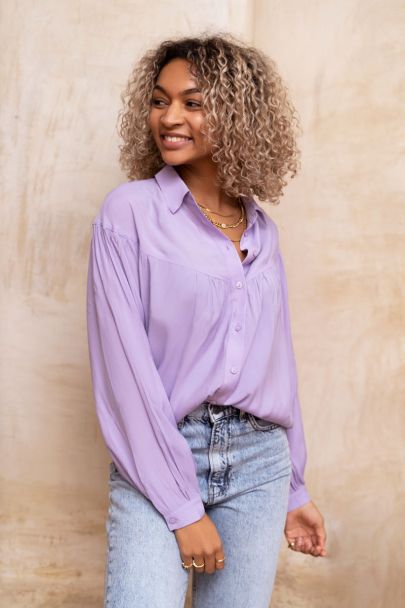 Purple western look blouse