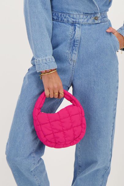 Pink puffer bag