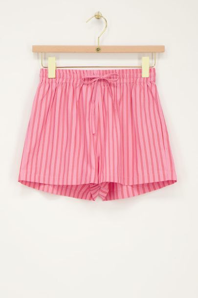 Pinke gestreifte Shorts