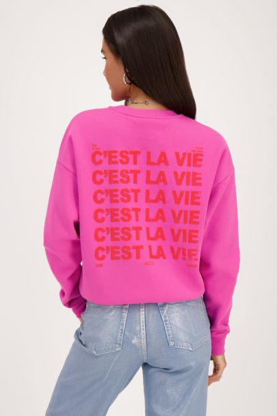 Pinkes Sweatshirt "C'est la vie"