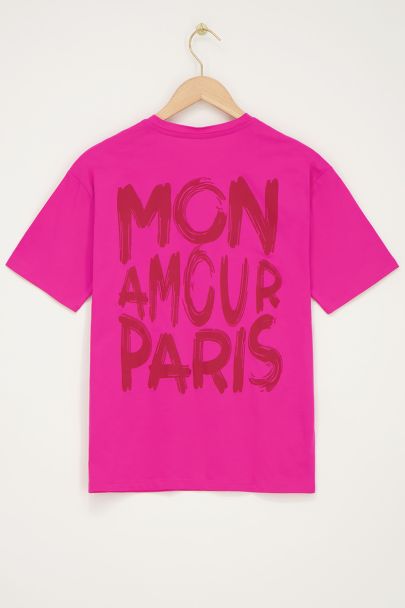 T-shirt rose Mon amour Paris