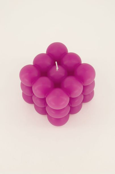 Pink bubble candle small