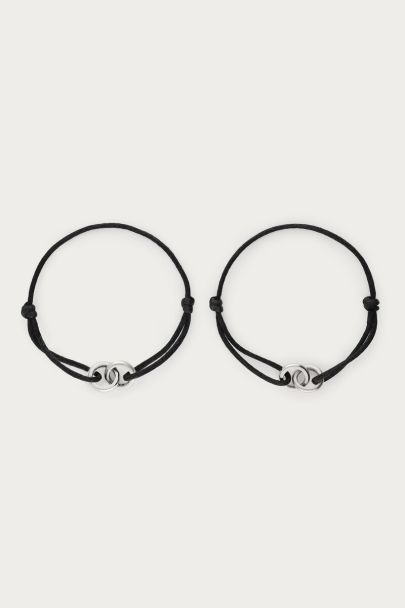 Zwarte forever connected armband