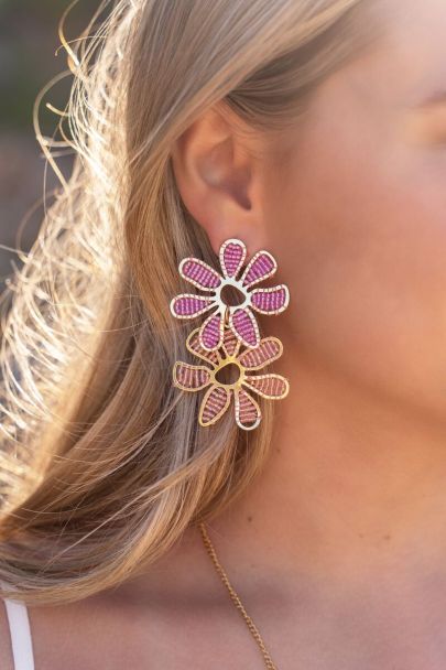 Boucles d'oreilles grosses fleurs