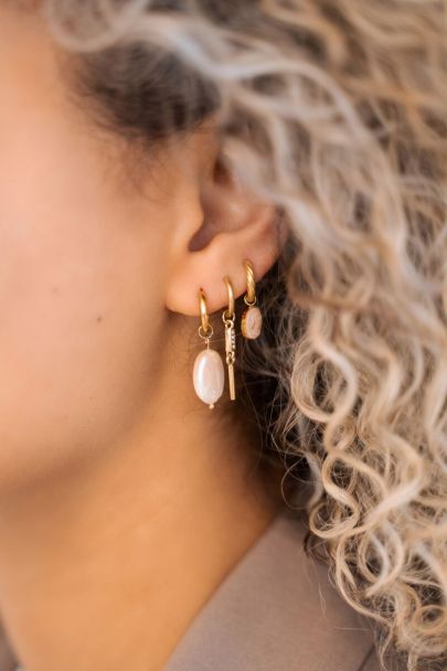 Boucles d’oreilles à perles plates