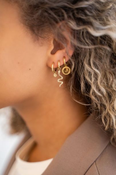 Snake hoop earrings