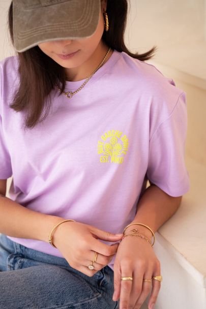 T-shirt lilas rive gauche droite