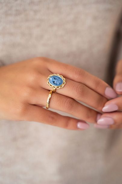 Bold Spirit blauwe cameo ring