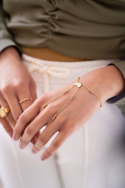 Bracelet with heart and rhinestone