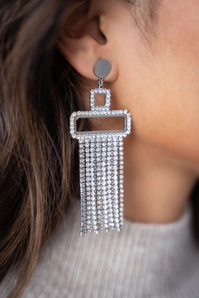 Boucles d'oreilles tendance avec strass