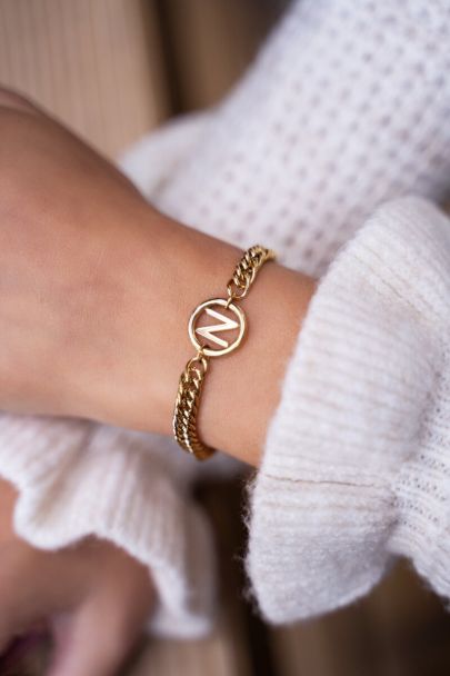 Bracelet with chunky initials