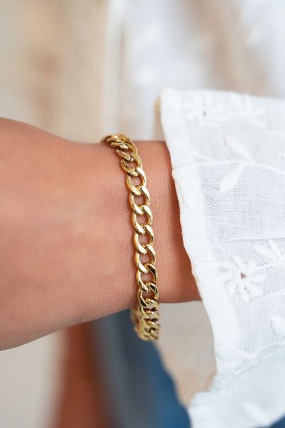 Armband mit flachen Gliedern