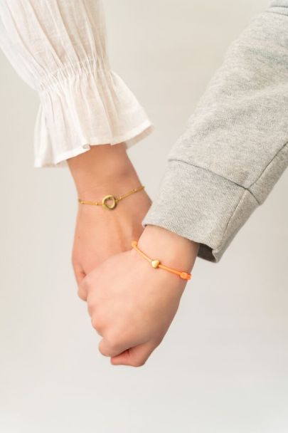 Bracelets duo mère-enfant orange