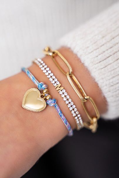 Smalle schakelarmband met structuur