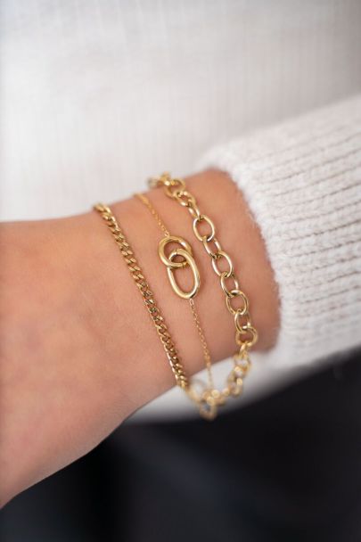 Triple chunky chain bracelet