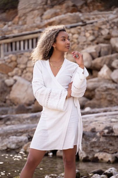 Robe kimono blanche