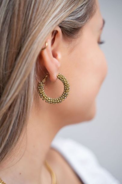 Grüne Perlen-Ohrringe