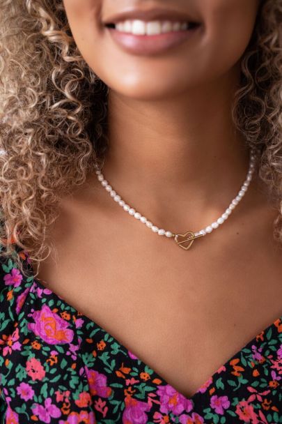  Shapes pearl necklace with heart