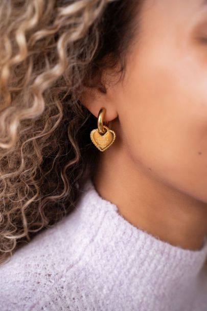Candy large heart earrings