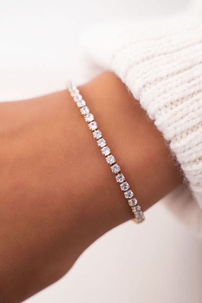 MOOD Armband mit transparenten Steinen