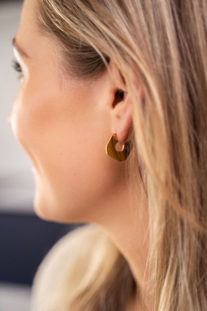 Boucles d’oreilles pendantes Shapes carré plat