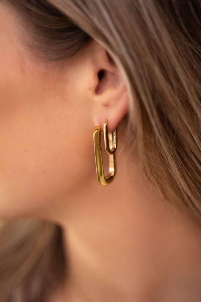 Shapes rectangular drop earrings