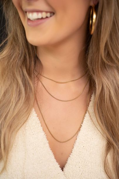 Mid-length round chain necklace
