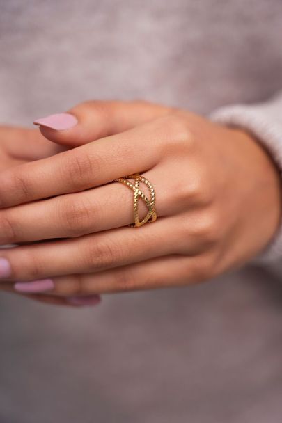 Ring met touwpatroon & overlap