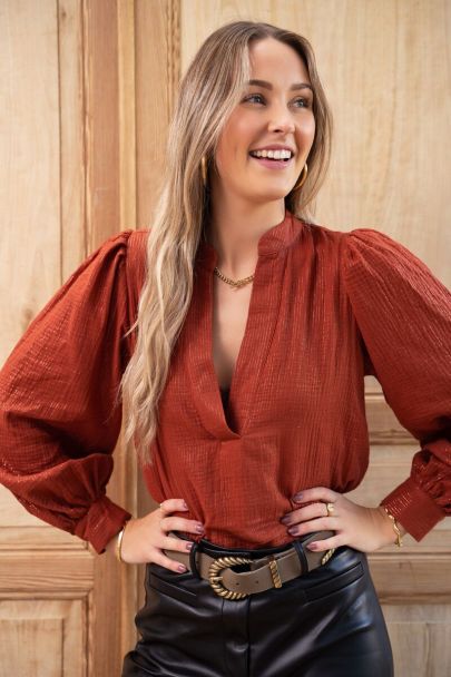 Orange muslin blouse 