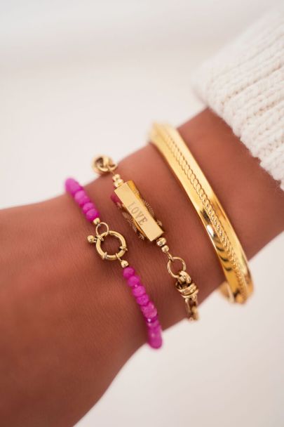 Bracelet à maillons avec charm Love