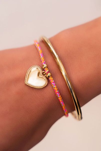 Orange bracelet with Self-Love charm