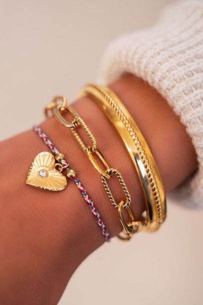 Bracelet rose avec breloque Lucky in love