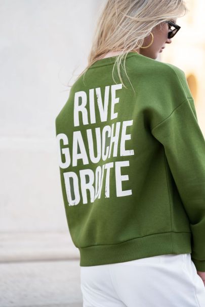 Green Rive Gauche Droite sweater