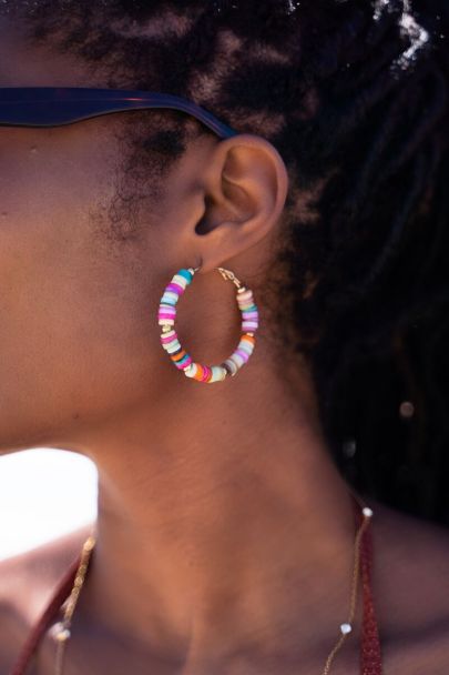 Sunchasers hoop earrings with surf beads