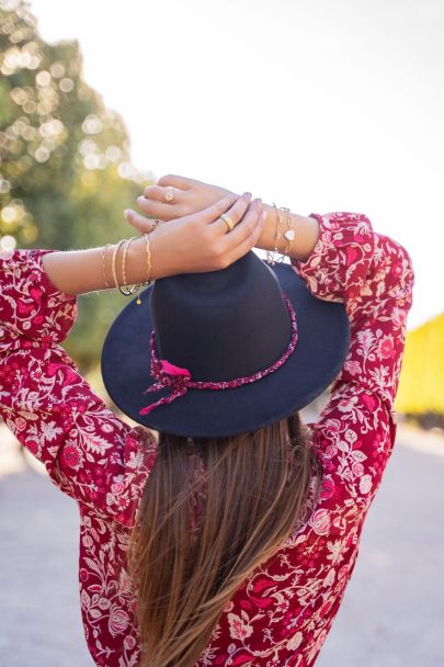 Black fedora hat