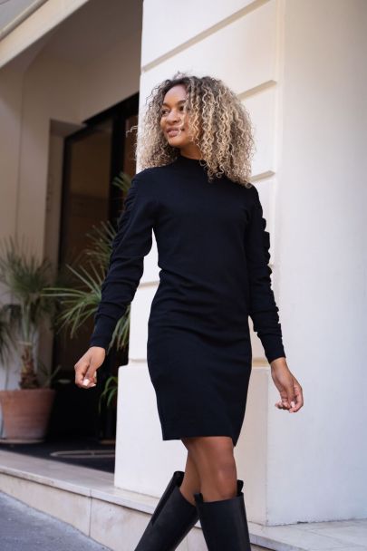 Black dress with sleeve detail