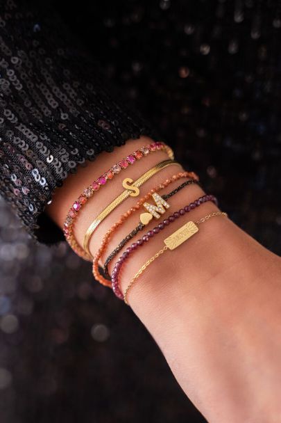 MOOD pink stone bracelet