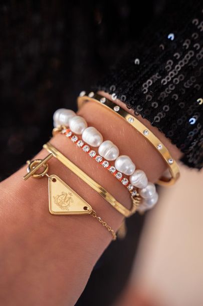 Juwelenkind Armband met parels room-zilver prints met een thema elegant Sieraden Armdecoraties Armbanden met parels 