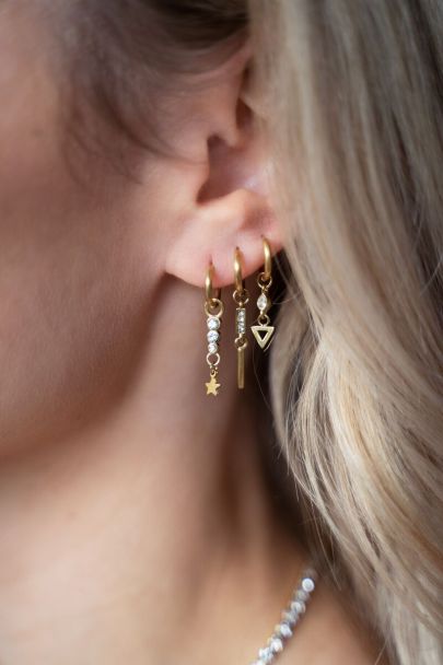 Clear rhinestone drop earrings