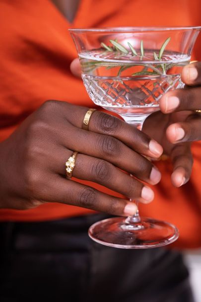 Vintage cluster ring crystal