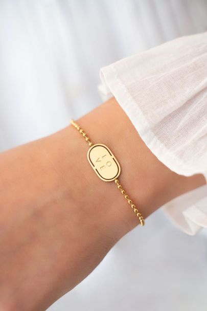 Bracelet love plate
