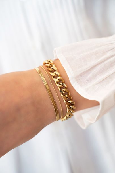 Chunky layered chain bracelet