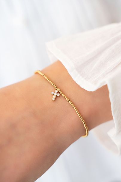 Bracelet élastique Bold Spirit avec croix à strass