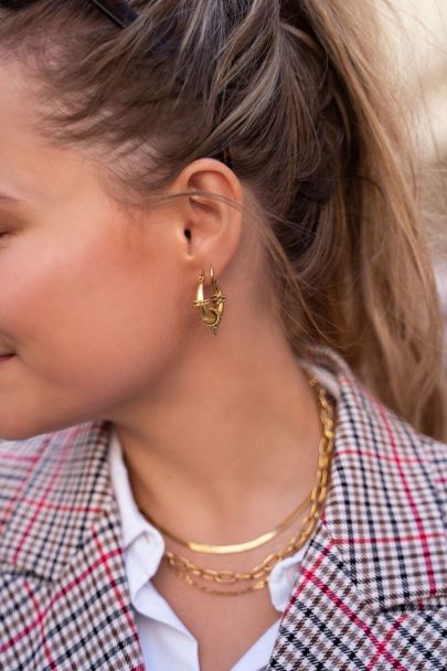 Round chain earrings