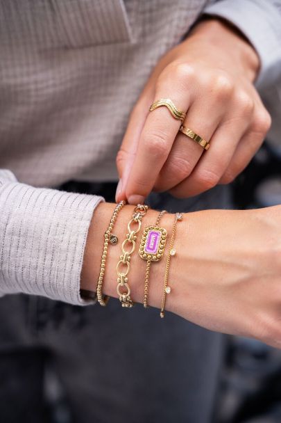 Chain bracelet with beading