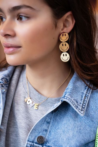 Candy earrings large with smiley