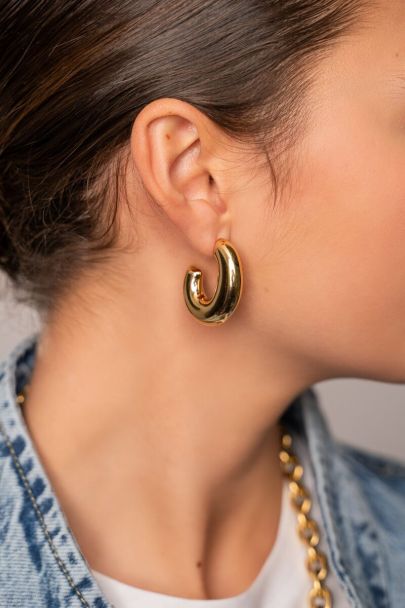 Open oval hoop earrings