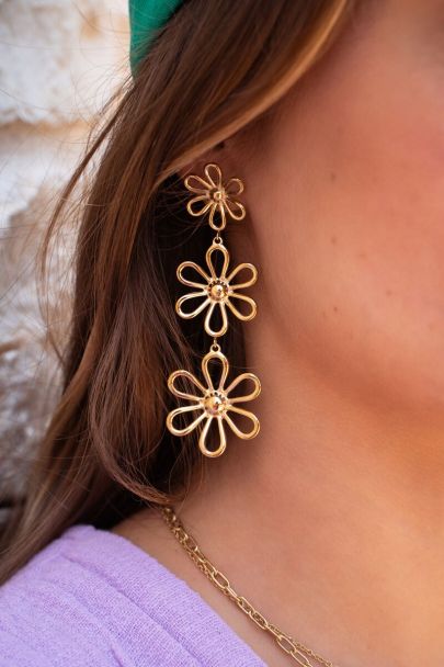 Boucles d’oreilles Casa Fiore avec trois fleurs