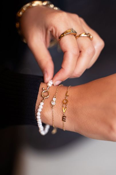 Süßwasserperlenarmband mit Verschluss